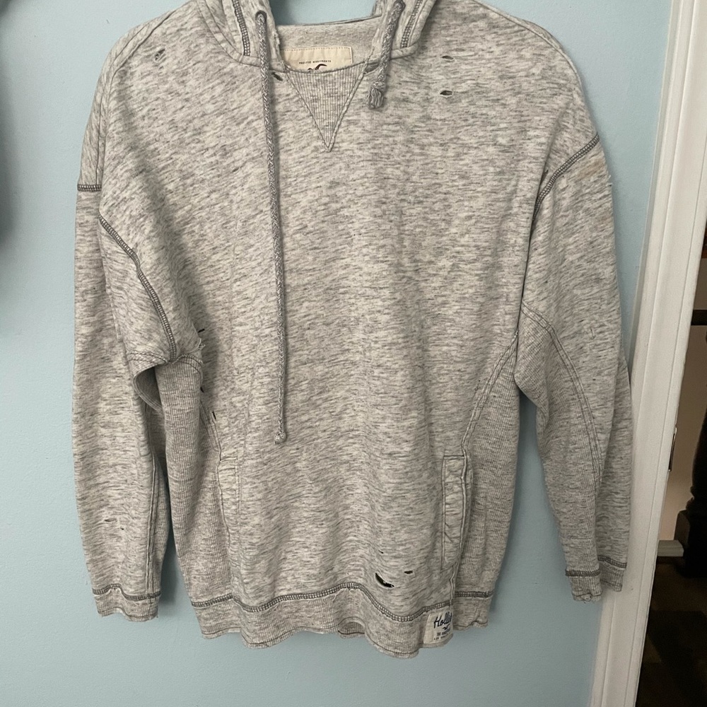 Distressed grey sweatshirt